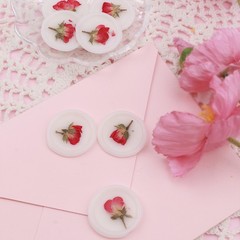 20Pcs Dry Floral Rose Wax Seal stickers Self Adhesive Envelope Seal Stickers
