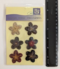 Prima Marketing Brown Corduroy Fabric Flowers Scrapbooking Embellishments