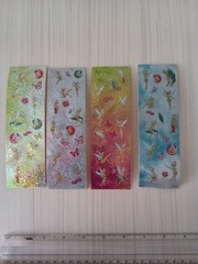 4 Sheets Disney Fairies Tinkerbell Sparkly Holographic Scrapbook Stickers Pastel