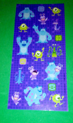 Disney Pixar Monsters Inc. Sticker Sheet Scrapbooking Hallmark