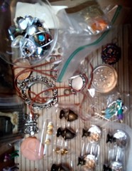 Huge lot of assemblage materials, create collage art, gift idea, mixed media