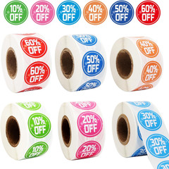 3000 PCS Percent Off Stickers 10 to 60 Percent Discount Sticker Labels 1 Inch…