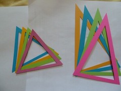 Triangle Scrapbooking 4 frames 2 sizes in 1 set 4×6, 4×4 in bright colors