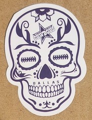 Sugar Skull Dallas Cowboys Day of the Dead die-cut decal sticker