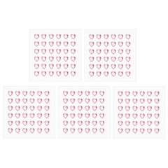 5 Sheet Heart Gem Stickers 8mm, Self Adhesive Rhinestones Jewel Sticker Pink