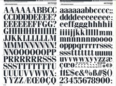 MECANORMA Transfer Lettering 447.72 CLN Letraset #612 FENICE BOLD 20mm
