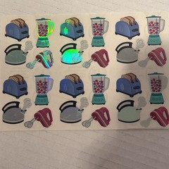 Vintage Rare 90s Sandylion Cooking Baking Stickers New Sheet 2
