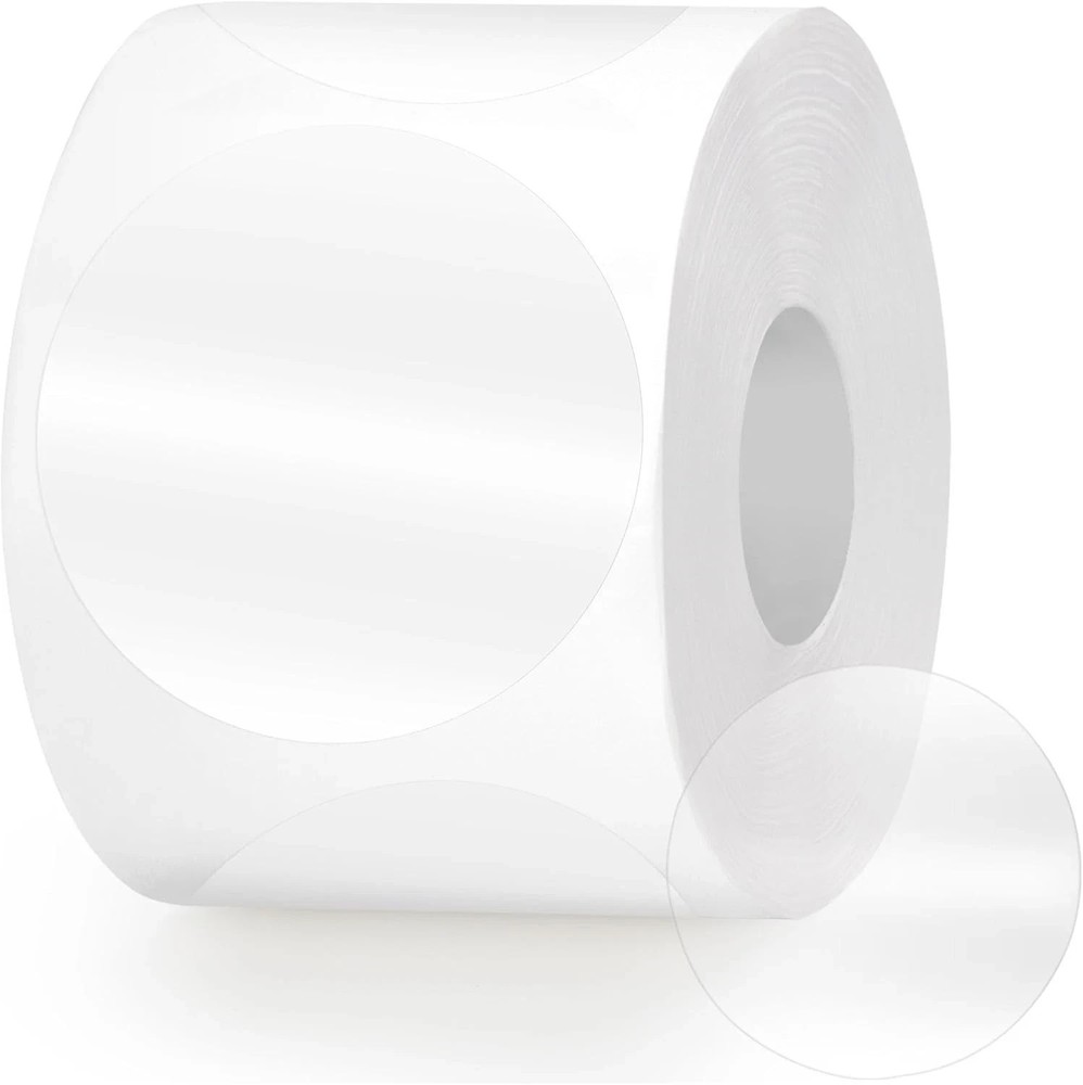 Clear Seal Sticker Labels 2 Inch round Circle Wafer Stickers/Labels 2 Inch Round