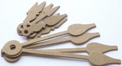 {18} *CLOCK HANDS* VARIETY Raw Bare Chipboard Die Cuts