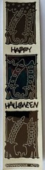 BLACK/SILVER WITCH LEG «Outline” Stickers (2”x9”)Happy Halloween •Boots•Scary•