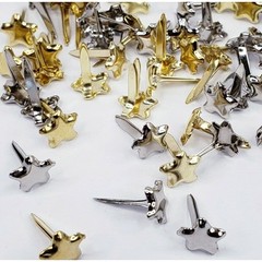 Mini Star Brads Gold Silver 50 Stars Paper Art Cards Junk Journal Embellishments
