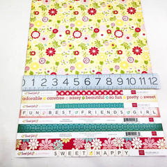 Echo Park Scrapbook Paper Lot 12×12 Sweet Girl By Lori Whitlock 5 Sheets