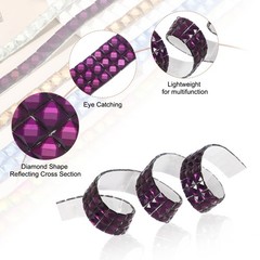 1.18″» x 1 Yard Purple Rhinestone Crystal Adhesive Tape