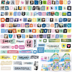 850 Pcs Vintage Letter Stickers Set, Self-Adhesive ABC Alphabet for Crafts