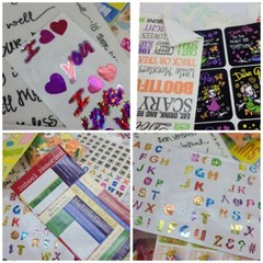 Scrapbooking Mixed Sticker Lot Letters Numbers Words Quotes Art Craft Planner