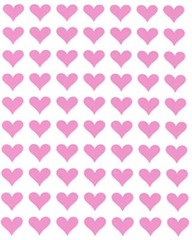 13MM (0.5 Inch) Heart Stickers for Arts and Crafts Decorative 350 Pastel Pink