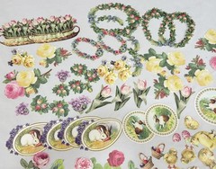 2019 Anna Griffin AG708 «VINTAGE BUNNY DIECUTS» Easter with Folio Box 253-Pcs