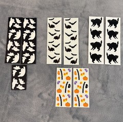 Vintage Mrs Grossman Halloween Stickers Lot Black Cats Bats Ghosts Candy Rare