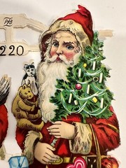PZB German DieCuts Santa Claus/Kris Kringle Pair Victorian Figures Lot Of 5 Sets