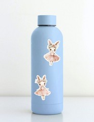 Ballerina Bunny Die Cut Vinyl Stickers Set Scrapbooking Laptop Waterbottle