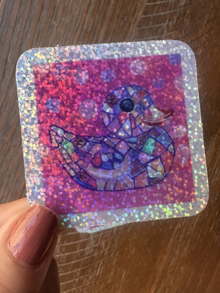 HOLOGRAPHIC STICKER* “Disco Friends” 2.5×2.5