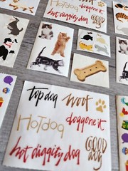 Scrapbook Stickers Animals Cats Dogs Kittens Puppies Paws LOT Grossman’s #48
