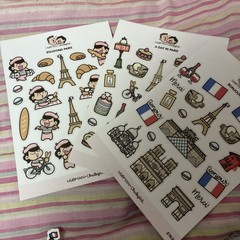 Hubman and Chubgirl | Bonjour Paris Travel Sticker Planner Bundle