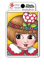 Mary Engelbreit Vinyl Sticker Mary’s Girl with Headband Approx Size 2 X 4