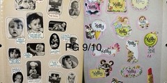 1 Full Binder Page front/back Vintage 80s 90s Stickers Puff Scratch n Sniff Good