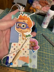 Bubble Guppies Handmade Tags Ephemera, Scrapbook,Junk Journal,tag,embellishment