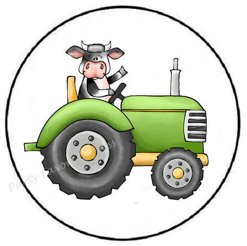 TRACTOR FARM ENVELOPE SEALS LABELS STICKERS PARTY FAVORS