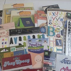 Lot Of Stickers Scrapbooking Rub-ons Hearts Letters Vacation Love Holiday 37pc