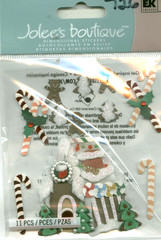 Gingerbread House Candy Cane Men Christmas Holiday Baking Jolee’s Stickers