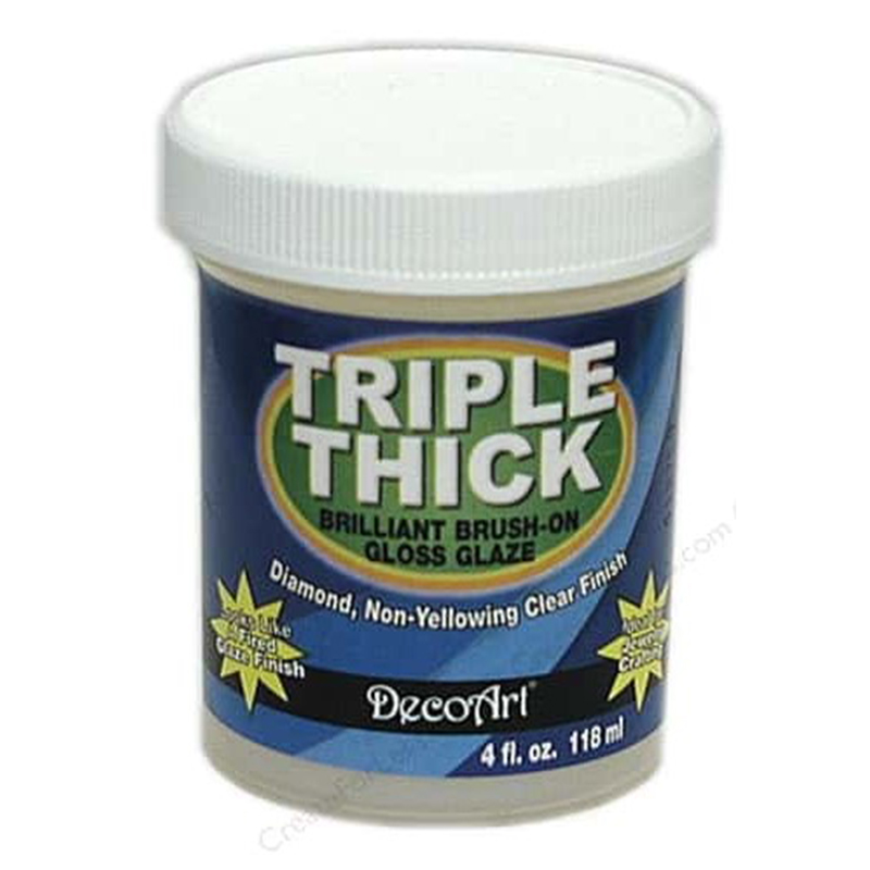  DecoArt TG01-10 Triple Thick Gloss Glaze, 4-Ounce Triple  Thick Gloss Glaze