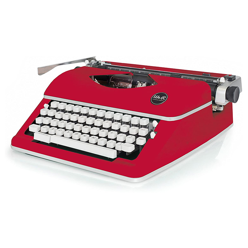 Fotos de Máquina de escribir manual portátil en rojo naranja - Imagen de ©  dominiquejames #343984184